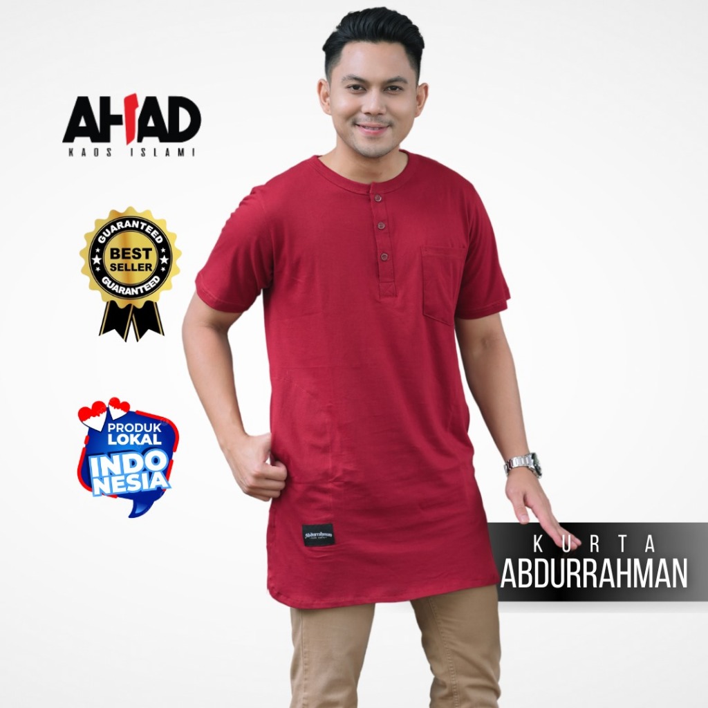 Kurta Abdurrahman | Kurta Lengan Pendek | Kurta Premium |  Kurta Kaos Basic Combed 24s | Kurta Pakis