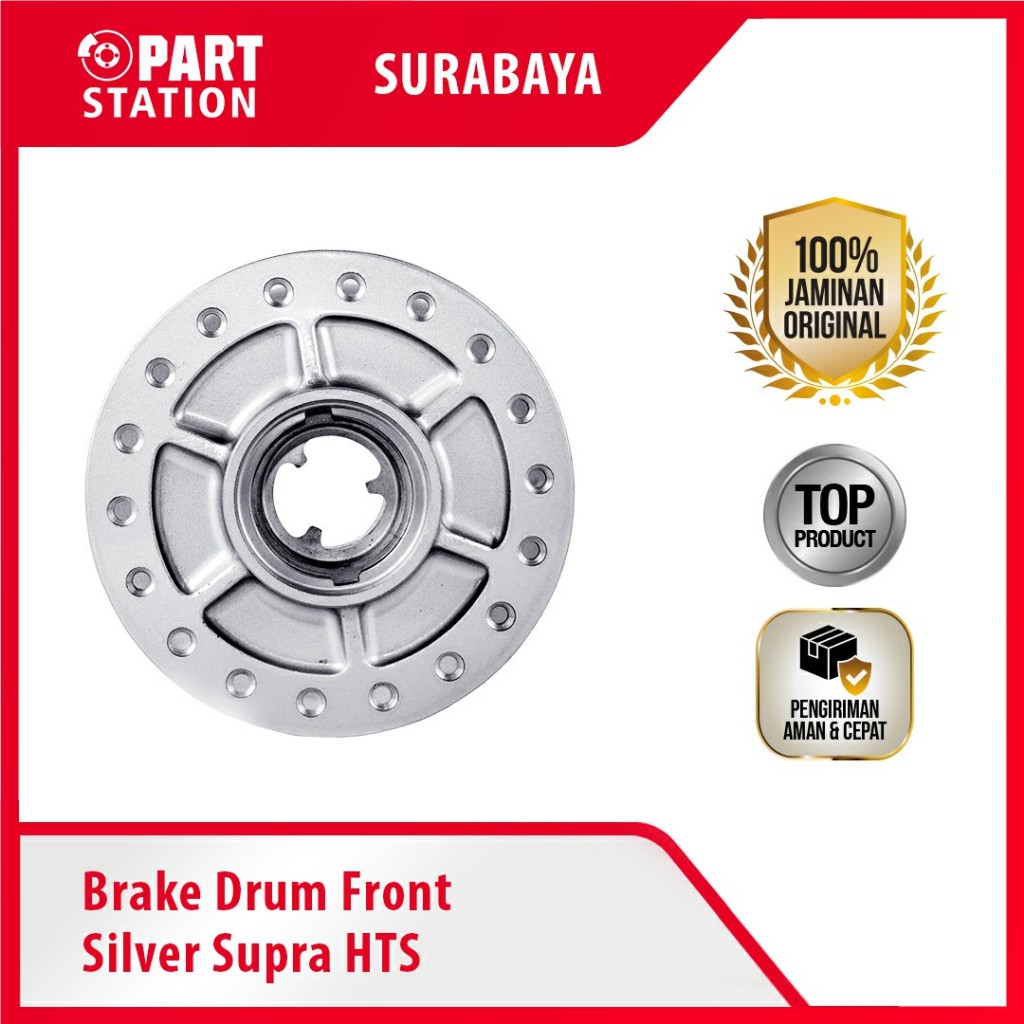 HTS BRAKE DRUM FRONT TROMOL DEPAN SILVER SUPRA 44311-KEV-650FMS