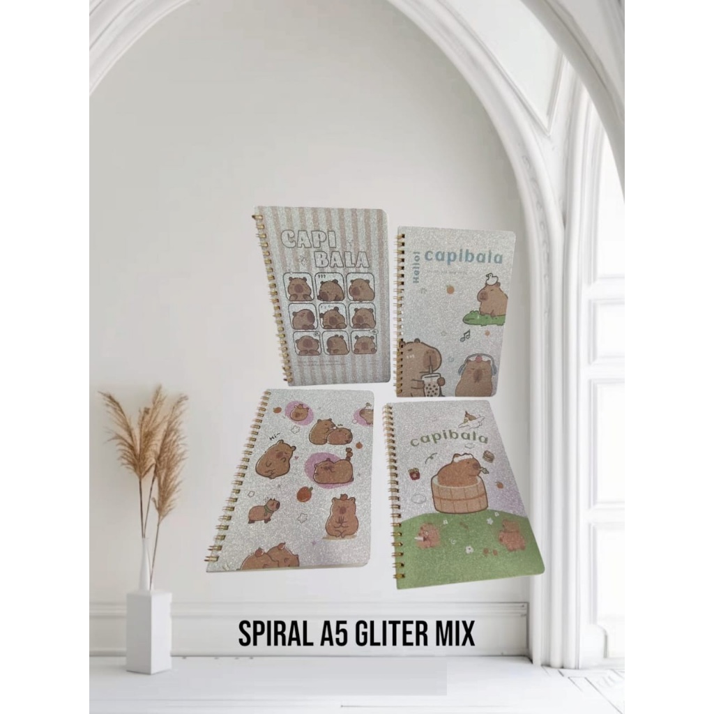 buku spiral a5 gliter/buku spiral/notebook