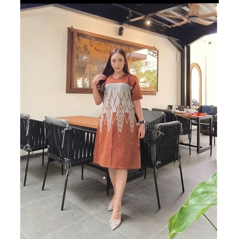 DRESS TENUN JEPARA - TUNIK TENUN JEPARA - TENUN BLANGKET