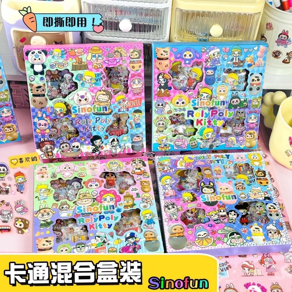 

(MGS) STIKER KARAKTER ROLYPOLI KITTY 699 64 / Sticker anak Waterproof Sticker CRY BABY kartun lucu Stiker 100 Lembar 4 viral