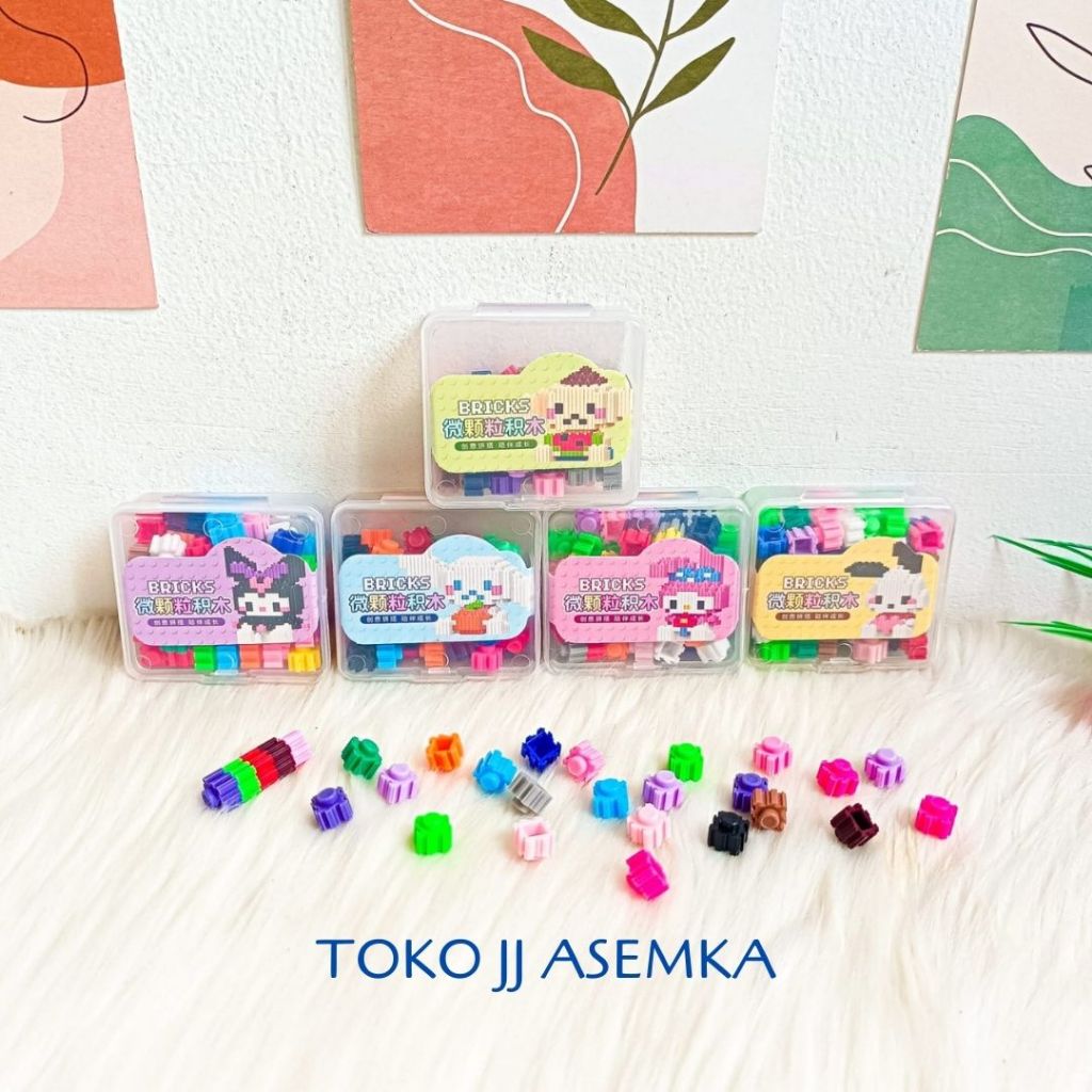 MAINAN DIY LEGO SANRIO MINI BRICKS PUZZLE RAKIT KREATIFITAS ANAK GAME SUSUN BALOK GROSIR MURAH COD