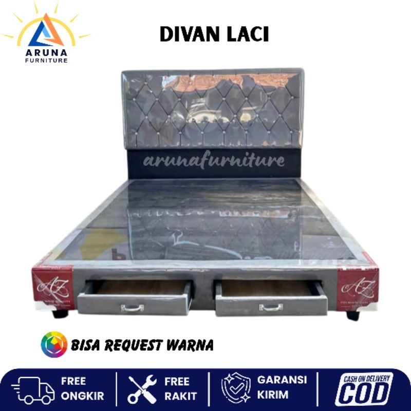 Divan Laci Set Divan Box dan Sandaran Lengkap Set Tempat Tidur Ranjang Dipan Murah