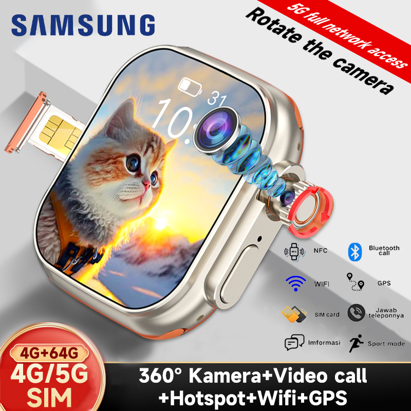 AIG Bisa Video call / Bisa HotspotSamsung Smartwatch S9 ULTRA 4G & 5G RAM 4 / 64GB SIM CARD Bisa