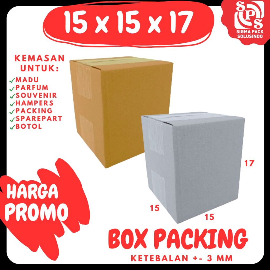 

Kardus 15x15x17 Packing Olshop Box A1 Dus Kotak Kemasan Box Aksesoris Souvenir Sparepart Madu Parfum