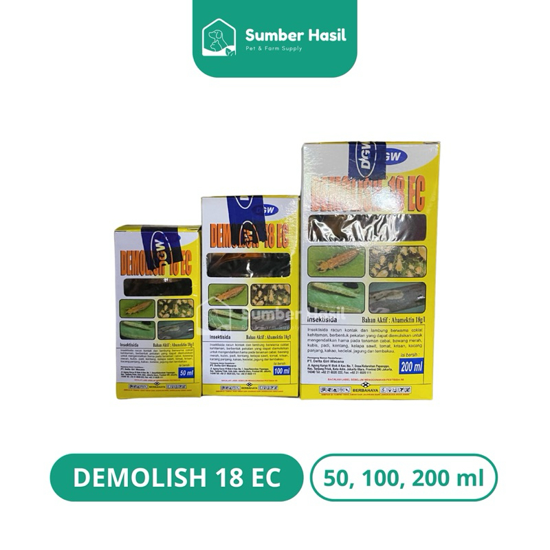 DEMOLISH 18EC OBAT ULAT DGW DEMOLISH ABAMEKTIN 18G/L OBAT SERANGGA DEMOLISH ORIGINAL