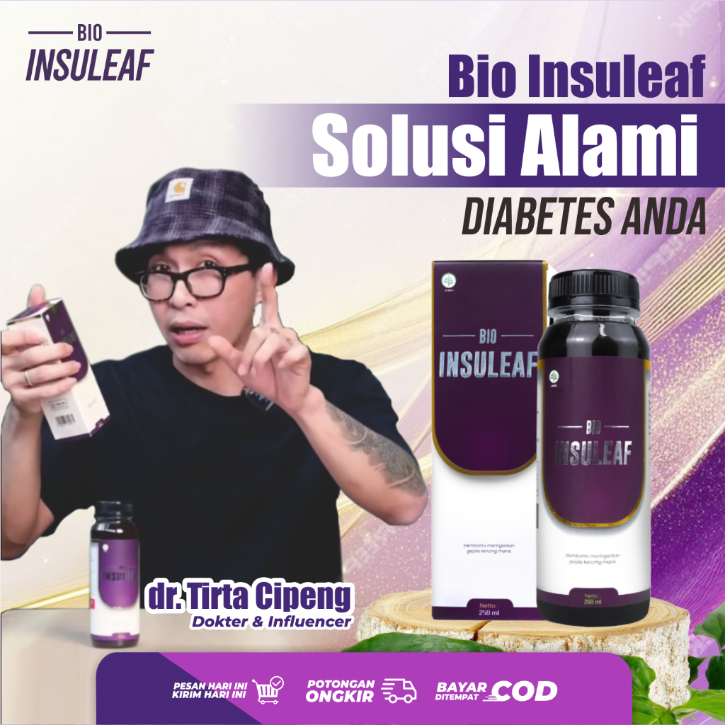 

BIO INSULEAF PAKET 1 BOTOL - 100% HERBAL ALAMI ATASI DIABETES