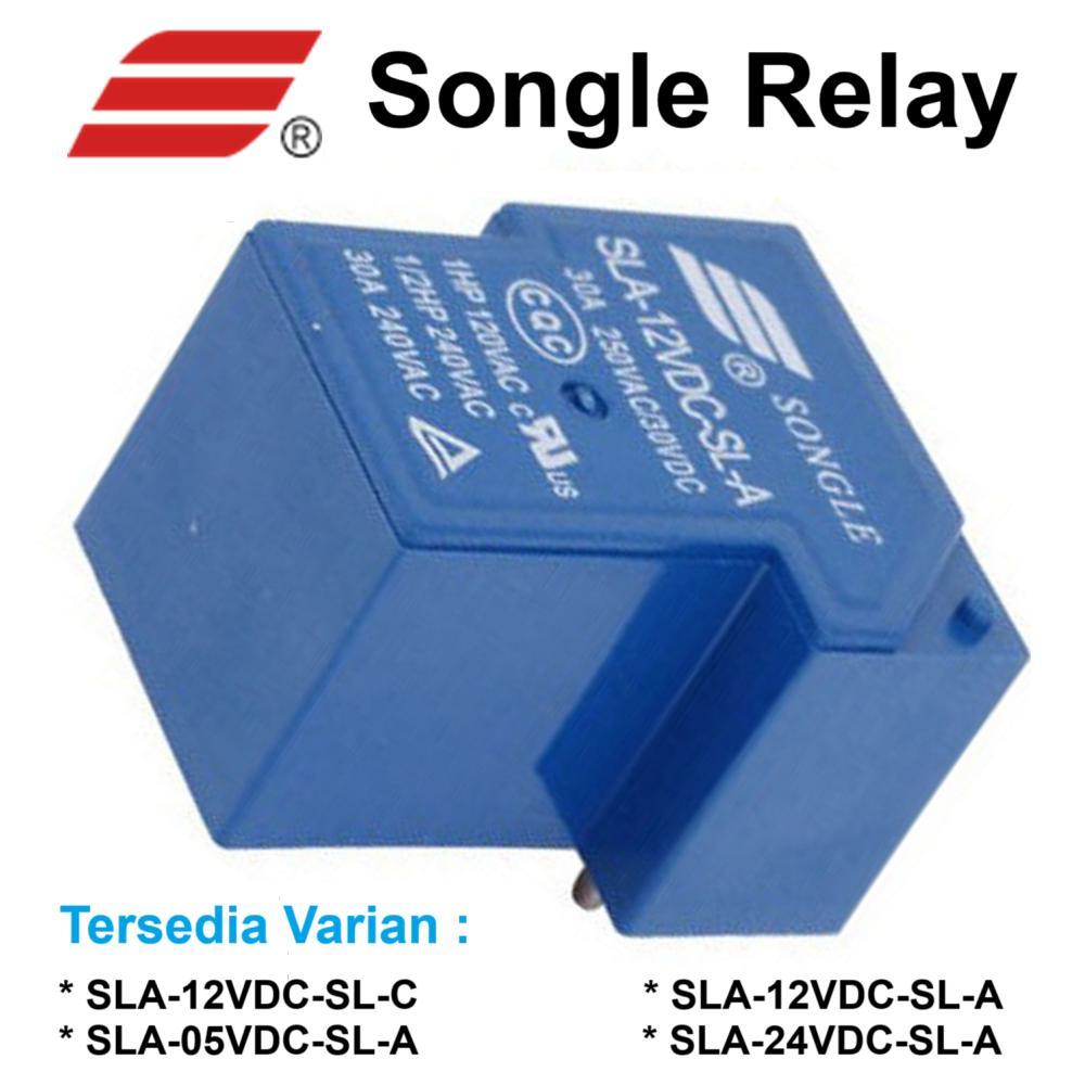 Relay PCB Songle 30A SLA-12VDC-SL-C 05VDC-SL-A Single-Pole Dual/Single Throw SPDT SPST 4/6-Pin 5V/12
