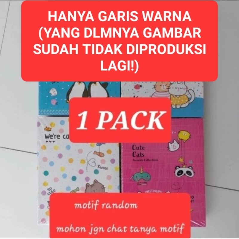 

Buku Tulis Garis Kiky BK TULIS 38 Lembar Isi Warna Sampul Fancy Ukuran 16x21cm - 1 Pack Isi 10 Buku (Motif Cover Bervariasi, Chat Dulu Sebelum Pesan Ya)