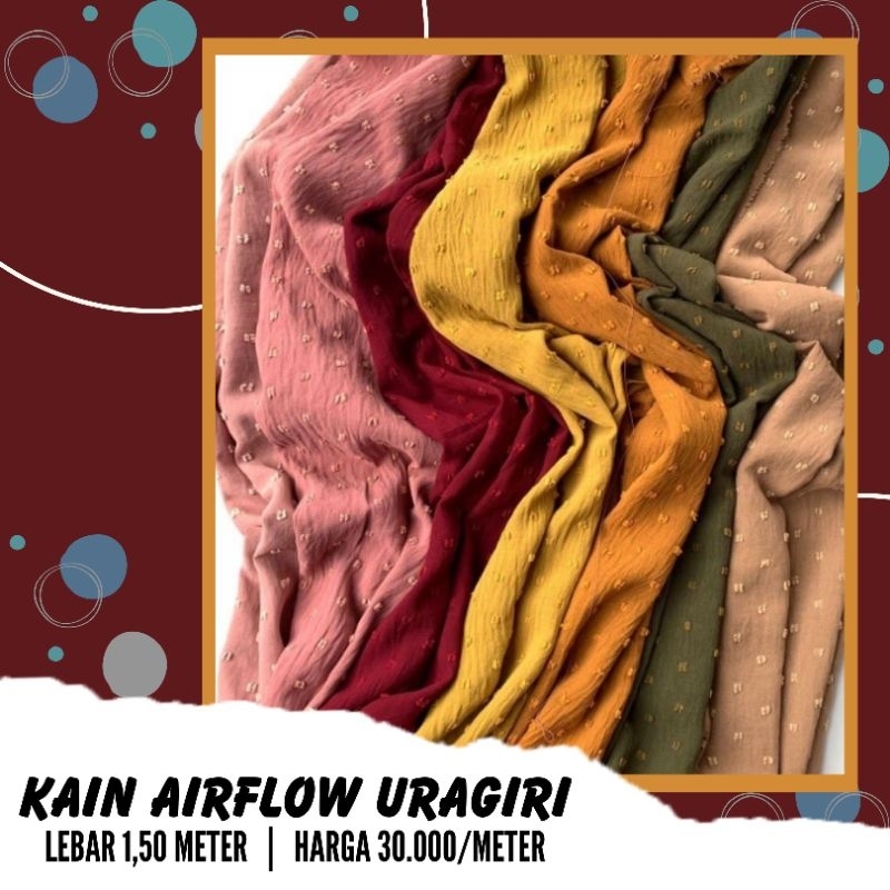 KAIN URAGIRI ONE TONE | TERMURAH | TERLARIS - Harga Per 1/2 Meter
