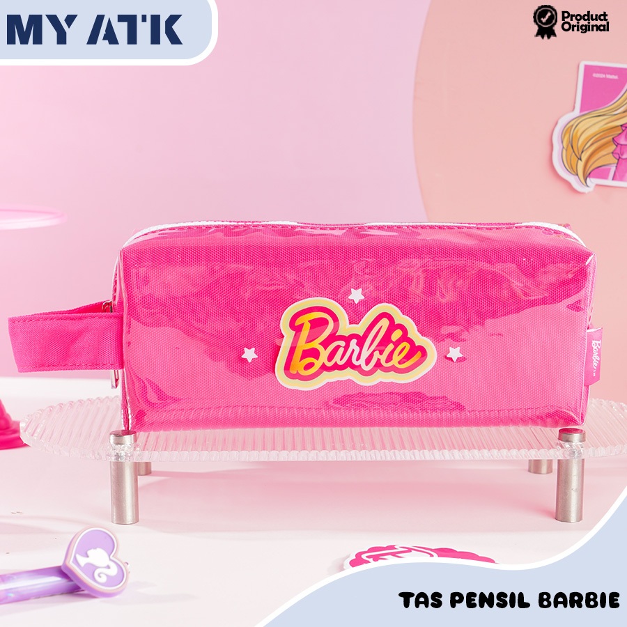 

Pencil Case Barbie Pink Cute / Kotak Pensil Anak Cewek Barbie / Tempat Pensil Glossy Case Alat Tulis Motif Barbie