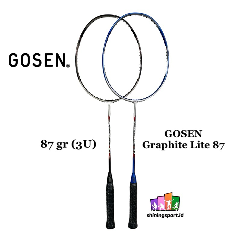 Raket Badminton Gosen Graphite Lite 87 (+ Free Kaos & Towel Grip 2 pcs)