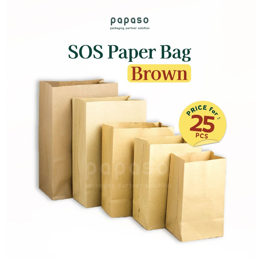 

Paper Bag SOS Brown / Kantong Kertas SOS Coklat / Paper Bag / Sos