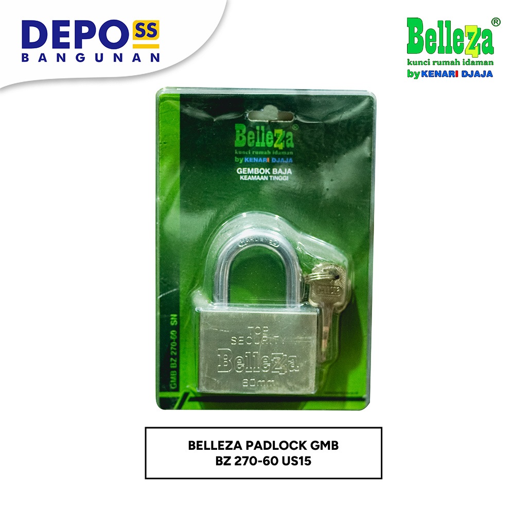 KUNCI GEMBOK BELLEZZA PADLOCK GMB BZ 270-60 US15
