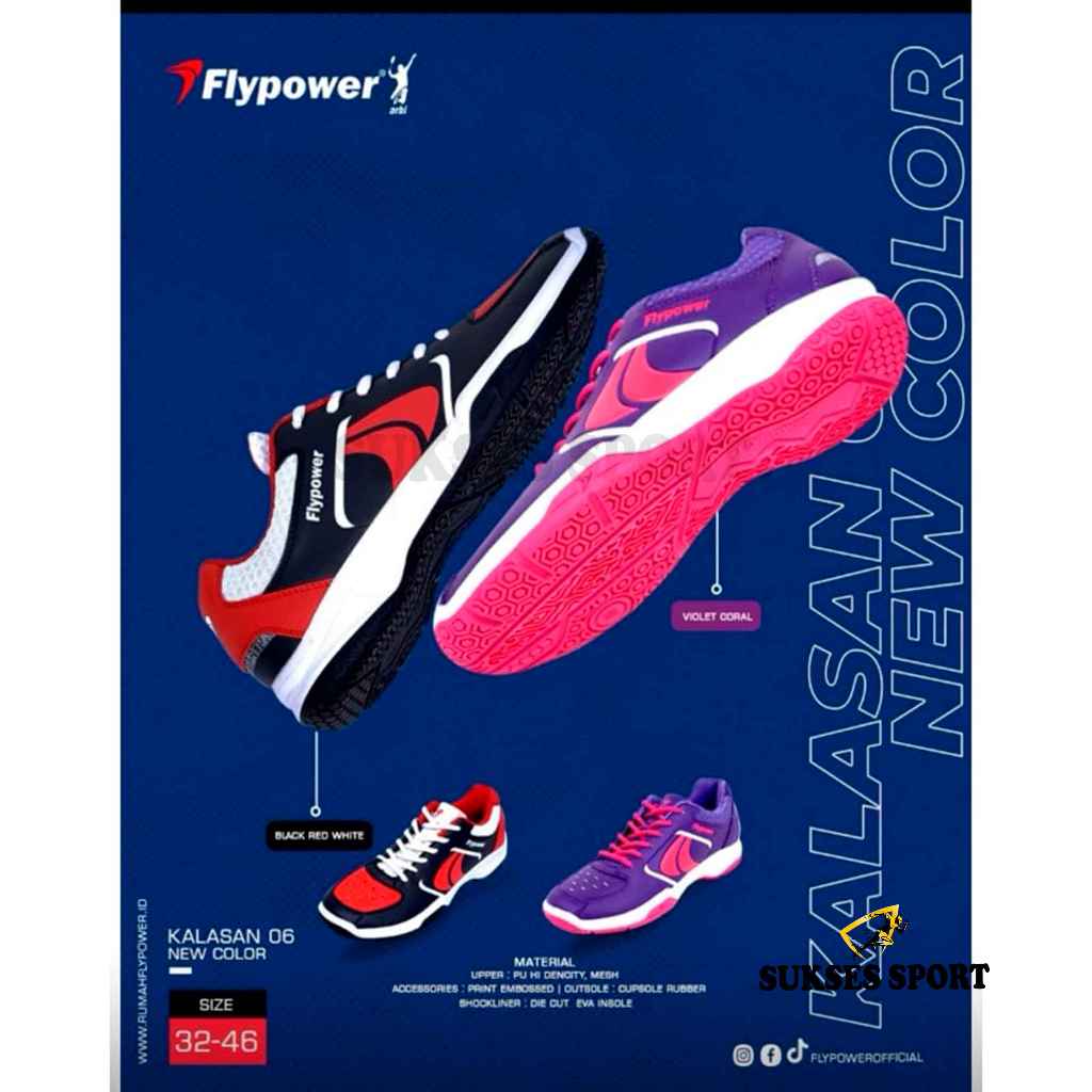 Sepatu Flypower Kalasan 06 Sepatu Badminton Bulutangkis Kalasan 06