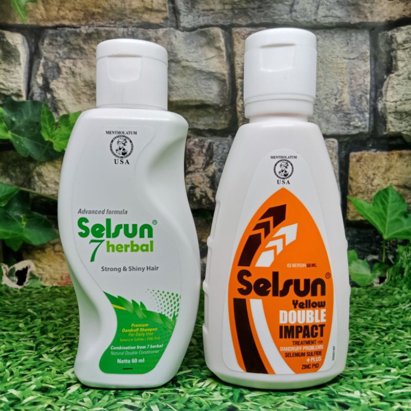 Sampo Selsun Anti Ketombe dan Rambut Rontok - Selsun 7 Herbal / Selsun Yellow Double Impact Bpom