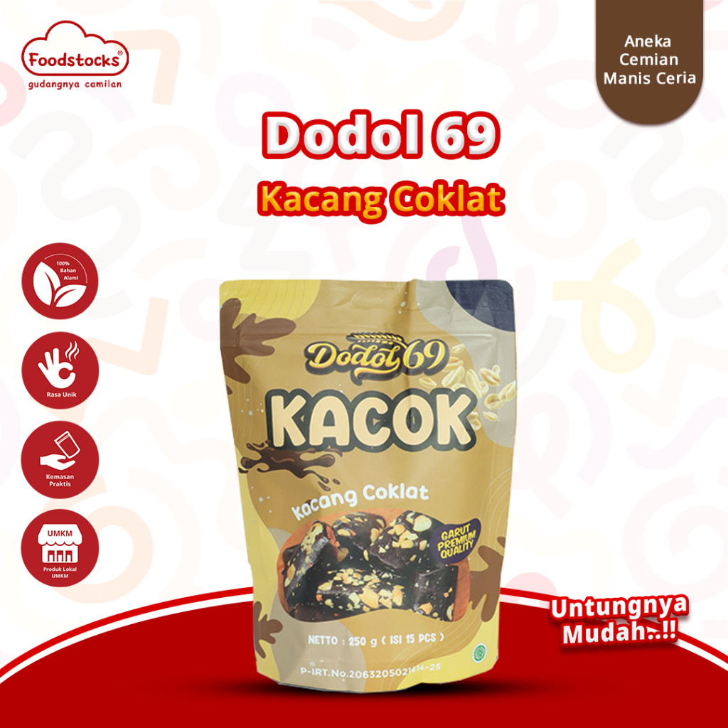 

Dodol 69 - Dodol Rasa Kacang Cokelat Oleh-Oleh Premium Khas Garut Lembut & Legit