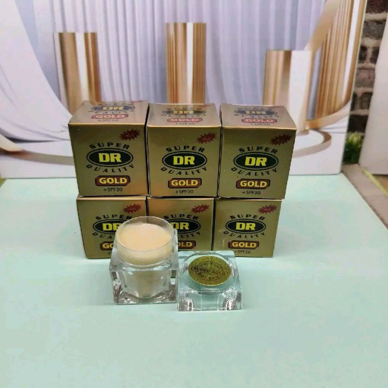 6PCS // CREAM D-R GOLD TUTUP STIKER +SPF 30 WHITENING ORIGINAL