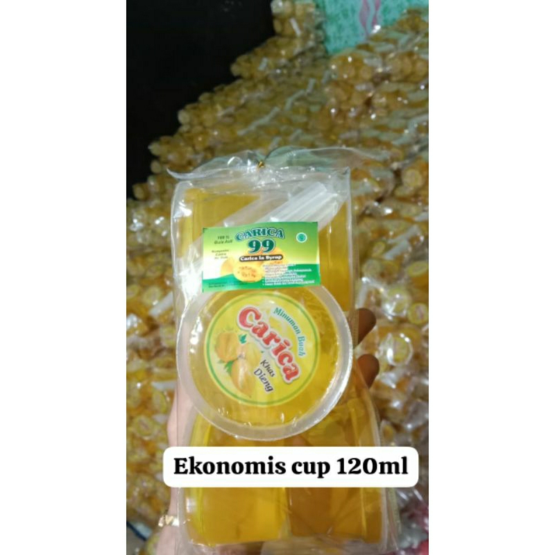 

carica asli dieng kemasan premium dan ekonomis isi 6 cup uk 120ml
