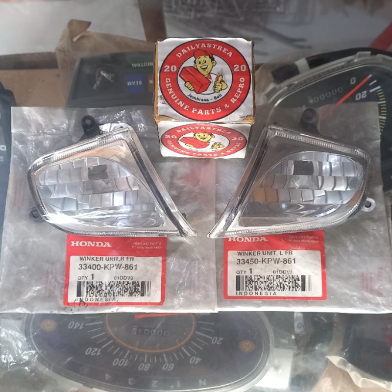 LAMPU RETING SEN SEIN ASSY DEPAN KANAN KIRI HONDA KIRANA 125 ORIGINAL ORI AHM 33400-KPW-861