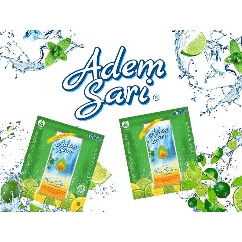 

ADEM SARI PER BOX DAN PER SACHET - MINUMAN UNTUK MEREDAKAN PANAS DALAM, SAKIT TENGGOROKAN, SARIAWAN, BIBIR PECAH-PECAH DAN SUSAH BUANG AIR BESAR