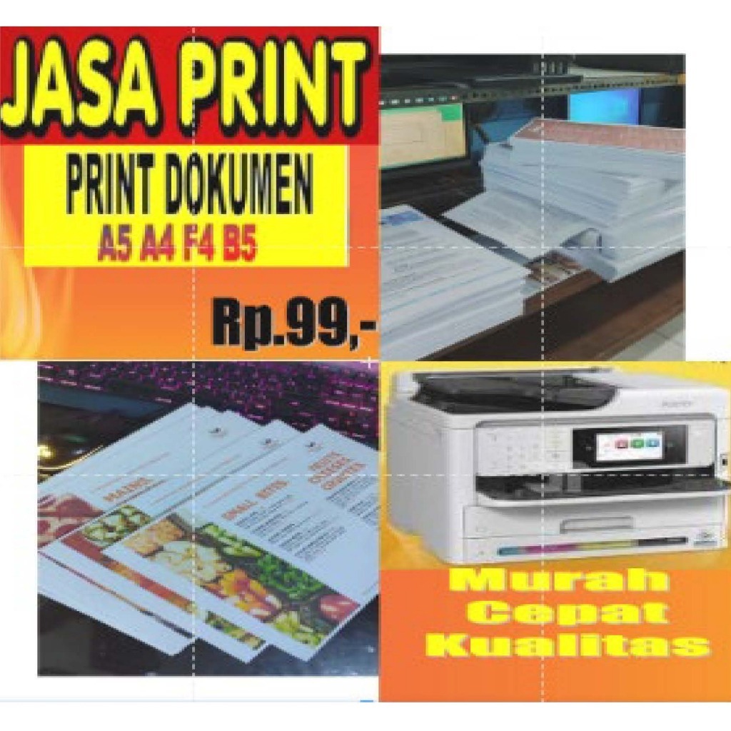 

Jasa Cetak Print Dokumen Cetak Print HVS A4 75gsm WARNA & HITAM PUTIH cepat dan murah