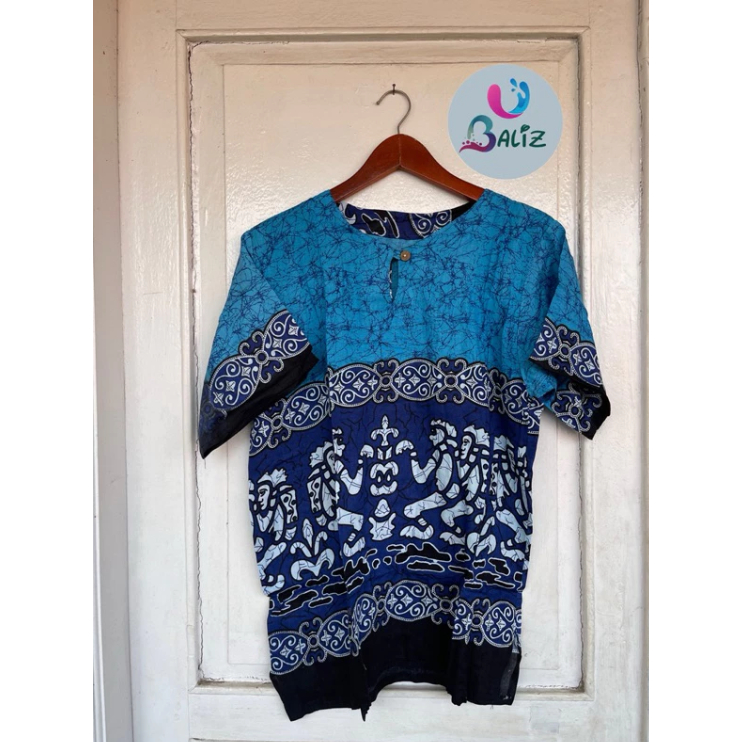 baju pantai bali motif purba - baju santai - baju barong - baju distro - kaos oblong - kaos barong
