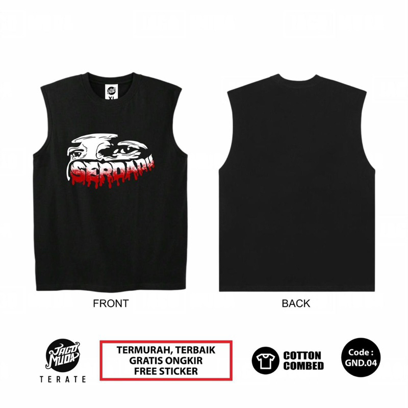 Jagomuda Terate Kaos Psht Distro Kaos Singlet Serdadu Bahan Cotton Combed Halus Nyaman