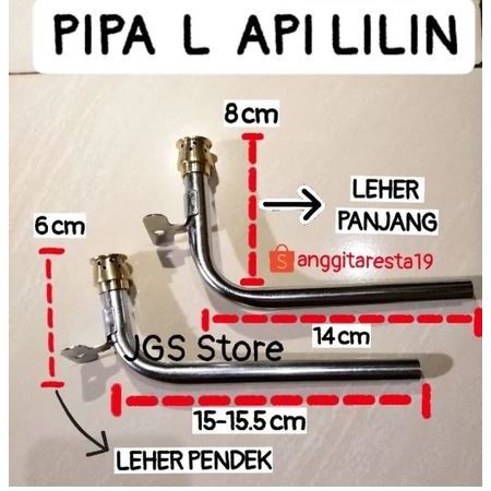 Pipa Api Lilin Berbagai Ukuran / Pipa Api Lilin Kompor Gas Rinnai / Rinnai Api Lilin / Pipa Api Lili