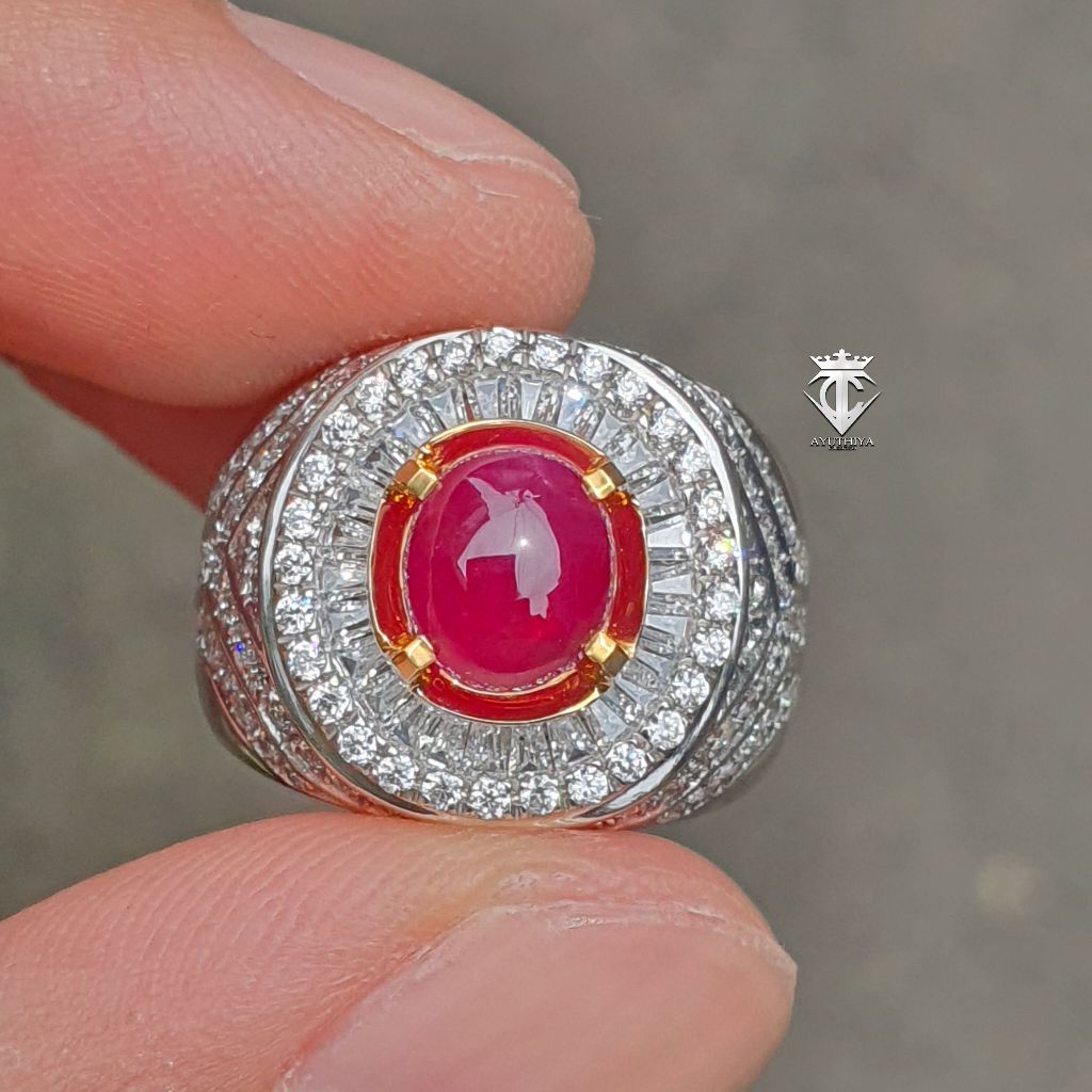 Batu Permata Natural RED Ruby Burma Myanmar 2.77 Ct GRI Lab Memo