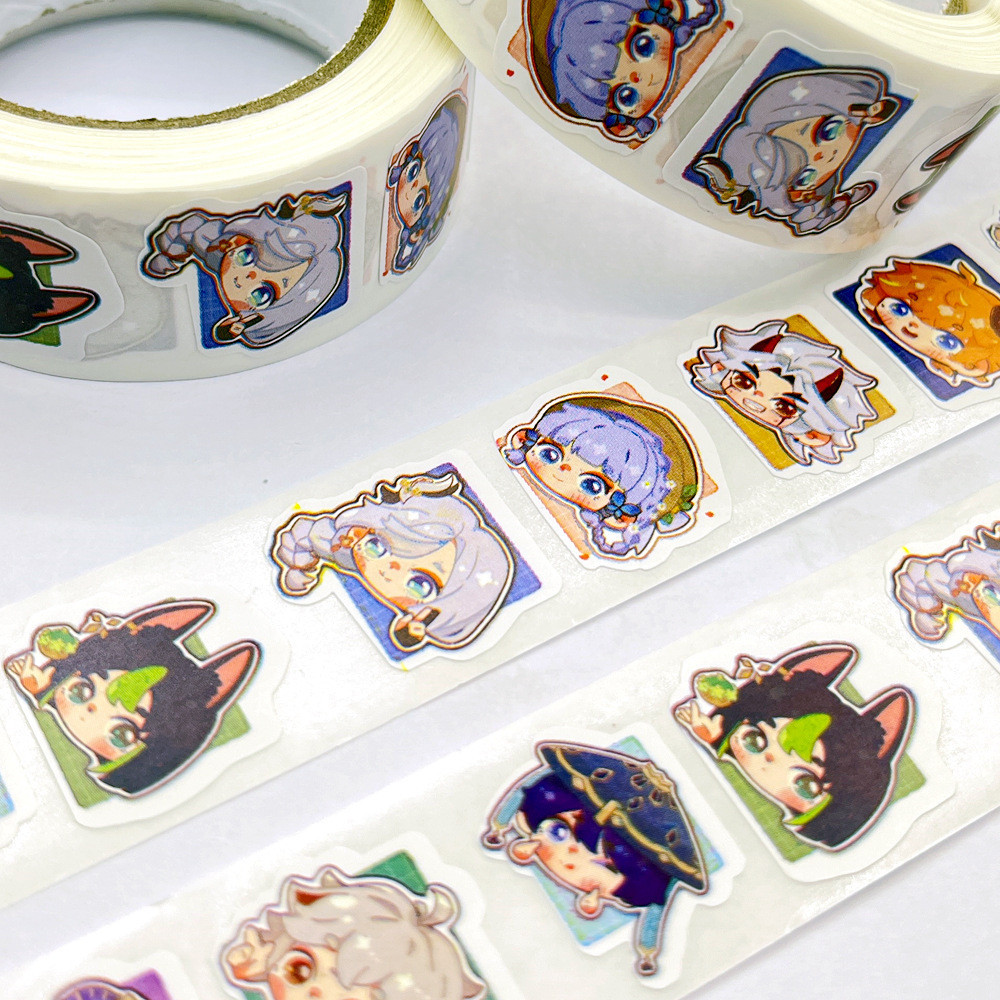 

Mainan Sticker Roll 500 Pcs Stiker Edisi Karakter GENSHIN IMPACT 2.5cm Gambar Tempel