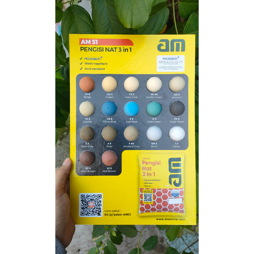 Semen Nat  Tile Grout Semen Perekat Mosaic dan Keramik AM  Semen Nat AM 51