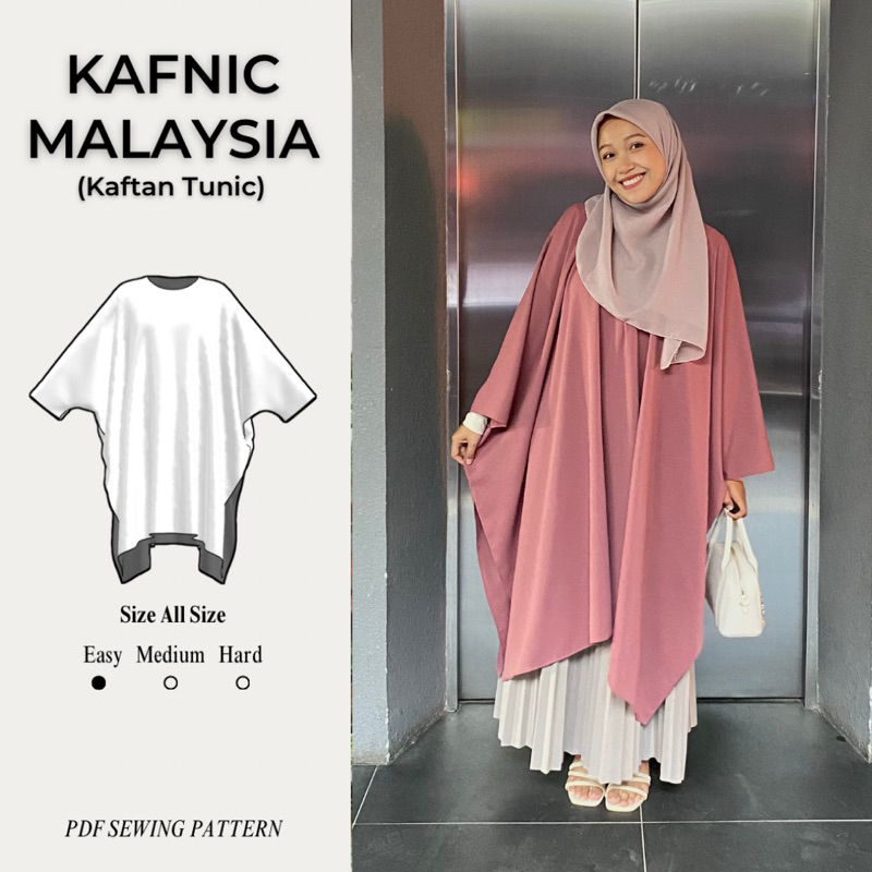 Pola Jahit Instan Kafnic Malaysia (Kaftan Tunic)