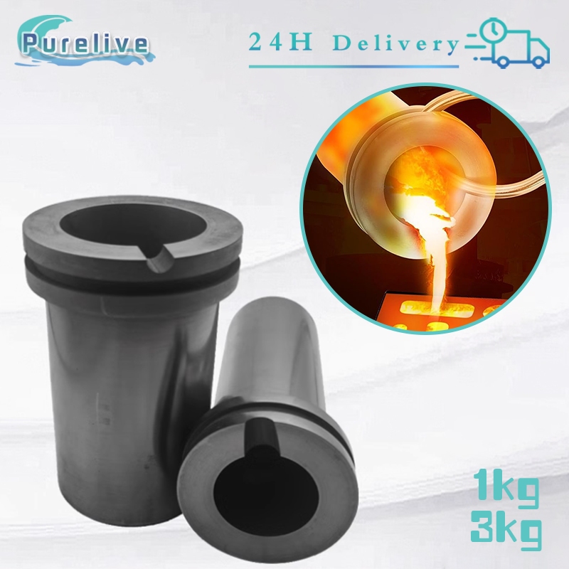 1KG/3KG Ring Crucible Graphite Double Ring Graphite Crucible Untuk Tungku Leleh Portabel Mini