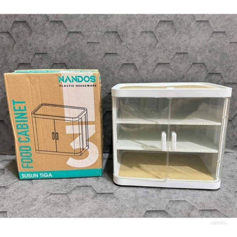 Lemari Makanan Plastik 3 Susun Nandos – Food Cabinet Susun Tiga