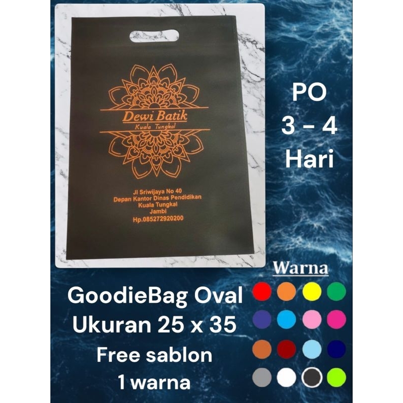 

GoodieBag Spunbond Oval Ukuran 25x35