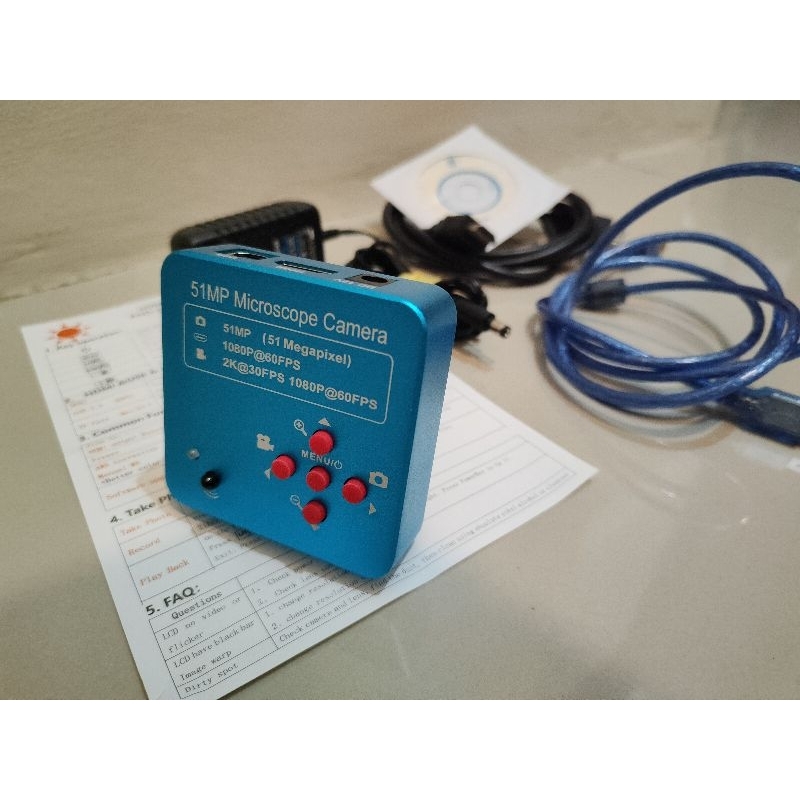 Kamera Mikroskop Second Like New - Microscope Camera - 51 MP + Lensa penyambung + FULLSET