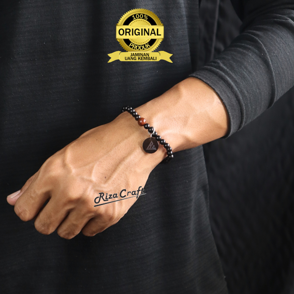 Sylviana723 Gelang Tasbih Kayu Kokka Kokah Kaukah Asli Arab Hitam Original 33 Butir Bersertifikat