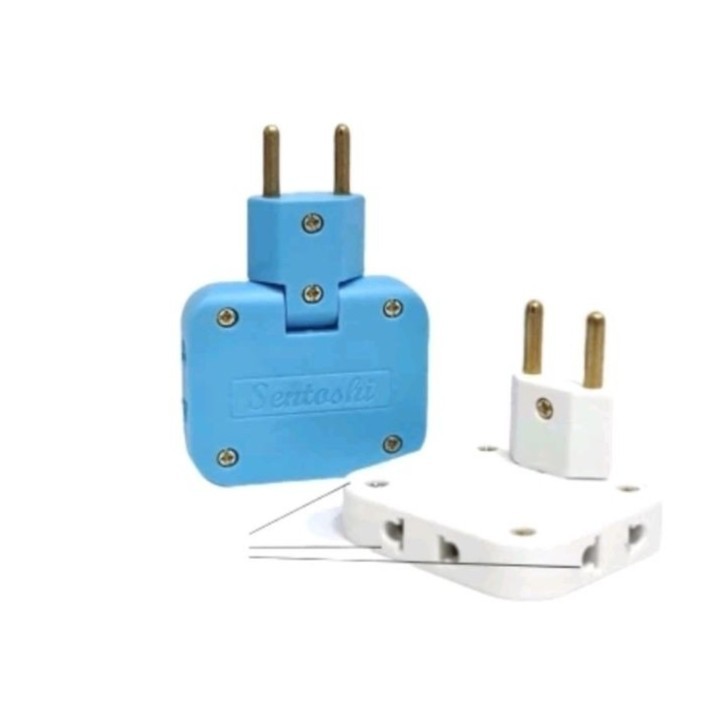 Adaptor Listrik Lipat 3 Lobang Macaron Over Steker Lipat 3 Colokan