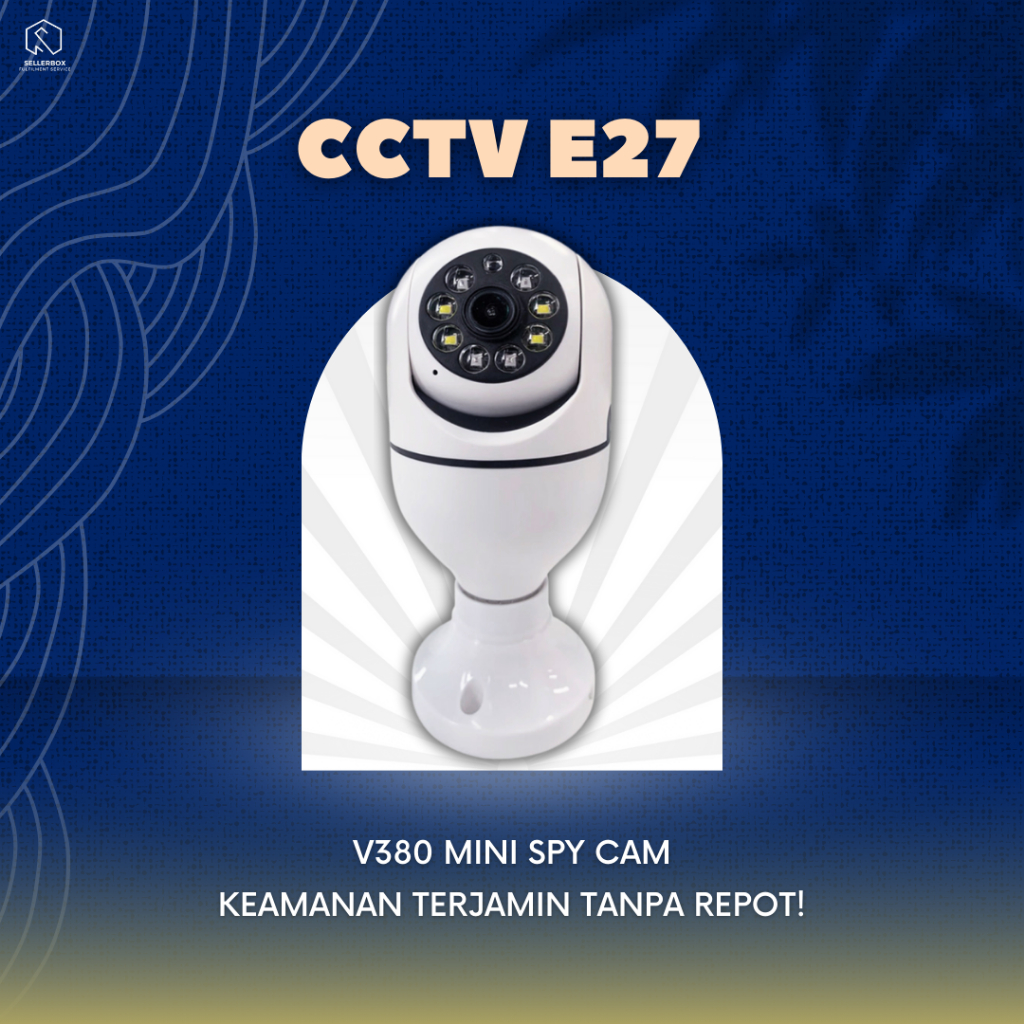 CCTV E27 Mini Nirkabel WiFi Camera Full HD Spy Cam Kamera Pengintai Pengawas Keamanan Rumah Kantor N