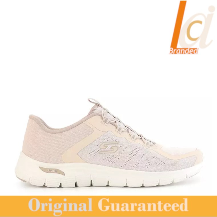 Sepatu Slip On Wanita Original Skechers Arch Fit Vista - Natural