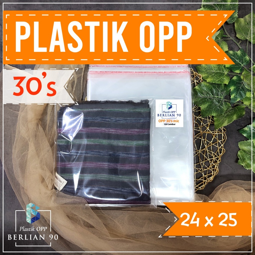

Opp tebal 30's mic opp 24x25 tebal plastik pembungkus baju