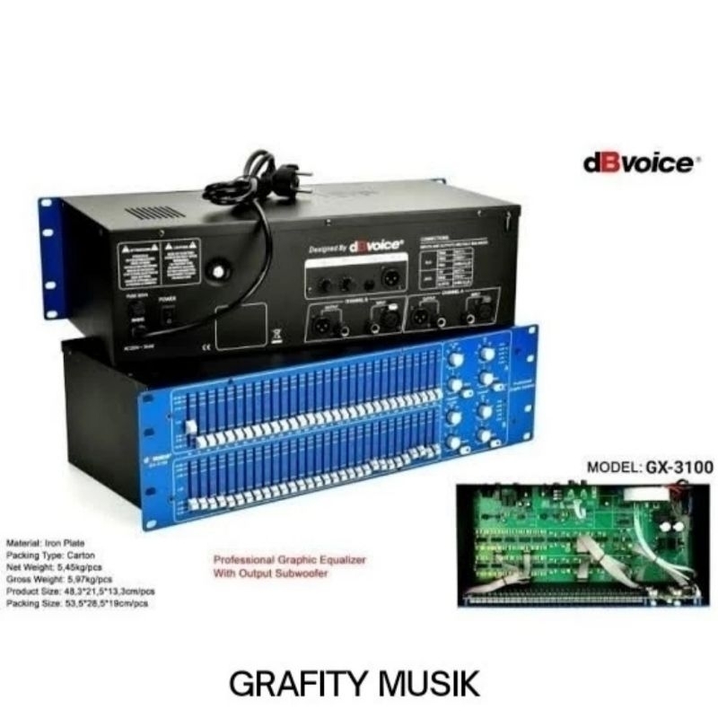 Equaliser dBvoice GX 3100 Original Equaliser dBVoice GX3100 With Sub Original