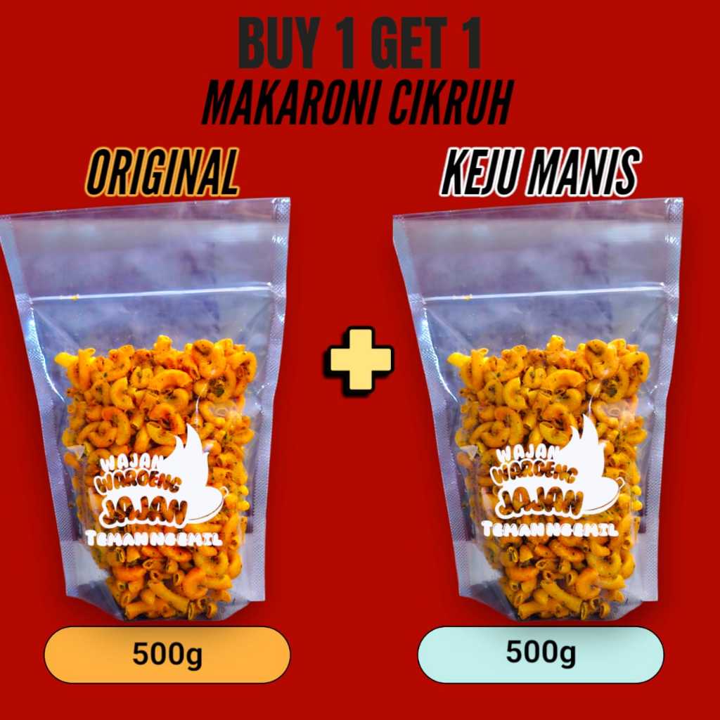 

Beli 1 Dapat 1 Makaroni Bantet Cikruh Rasa Original Dan keju Manis Isi 500 Gram By Waroeng Jajajn