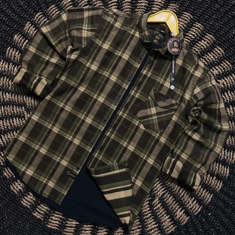 Kemeja Flanel lengan Panjang Malebe Rock