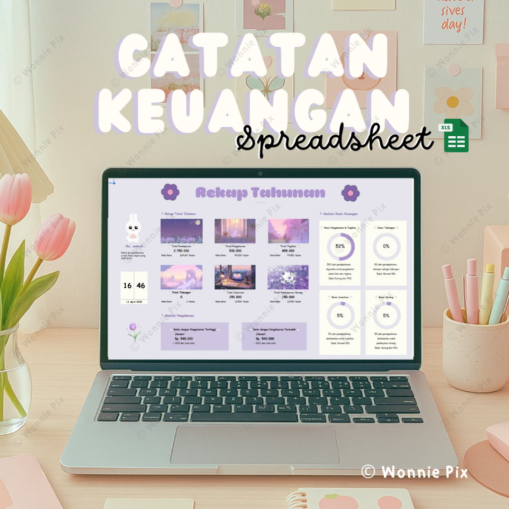 

Catatan Keuangan Spreadsheet - Cute Bunny | Budget Planner Spreasheet | Rencana Keuangan | Perencanaan Keuangan | Template Spreasheet