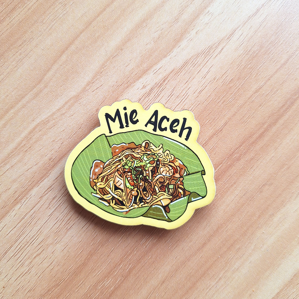 Souvenir Magnet Kulkas Tema Makanan Khas Aceh Indonesia