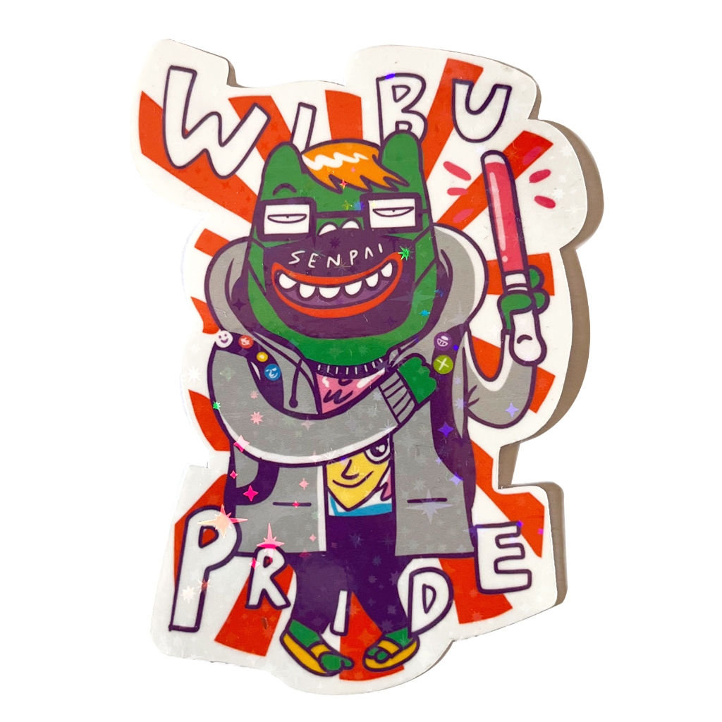 STICKER GLITTER WIBU PRIDE