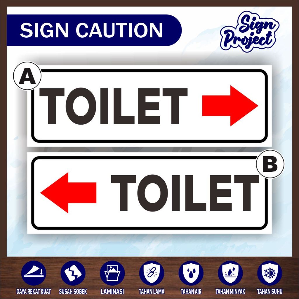 

Stiker Pria/Wanita/Toilet/ Toilet Panah Kanan/Kiri Sticker stiker tempel tulisan toilet wc ke arah kiri atau kanan penunjuk toilet