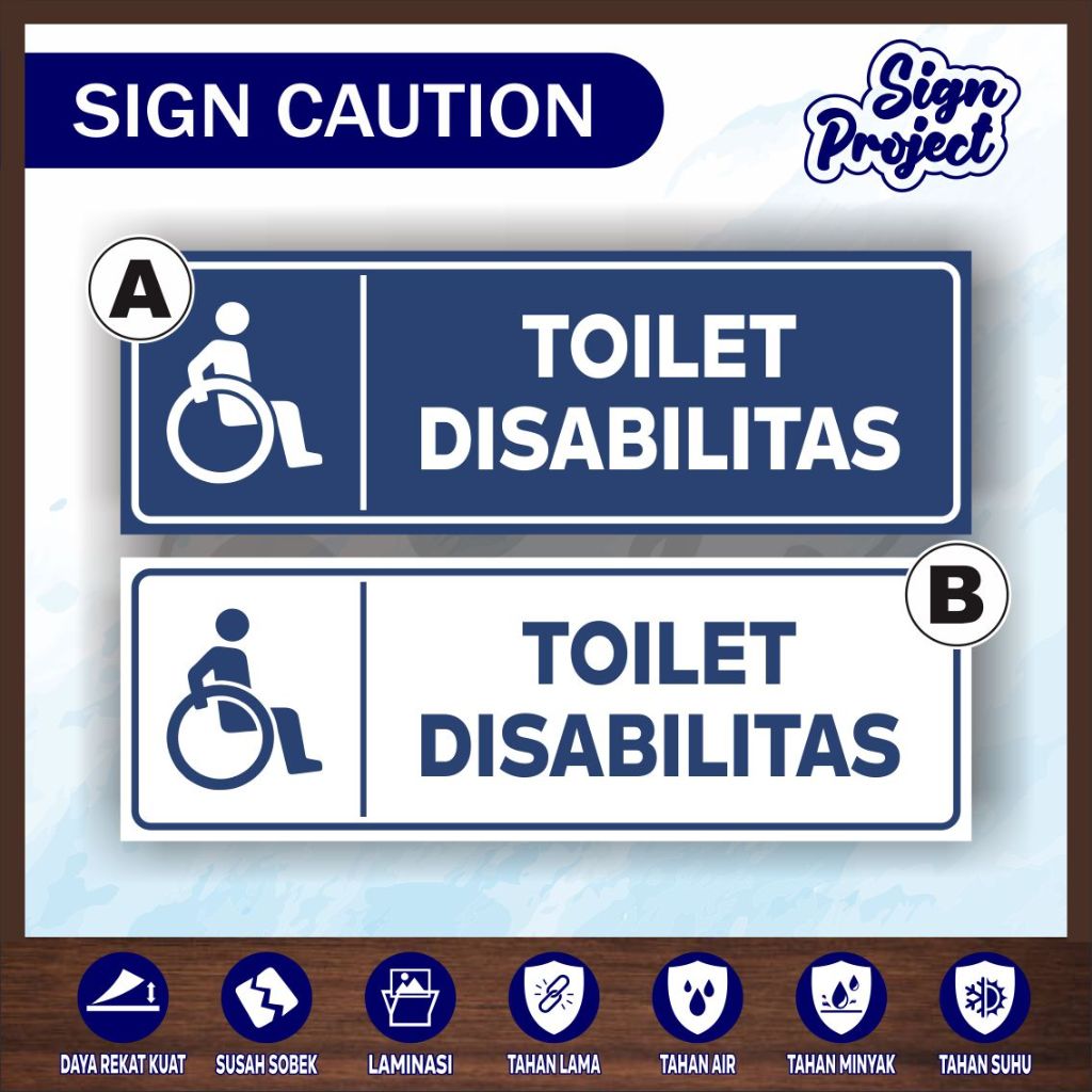 

Stiker Toilet Disabilias / Stiker Penunjuk Toilet Disabilitas/Stiker Vinyl Anti Air
